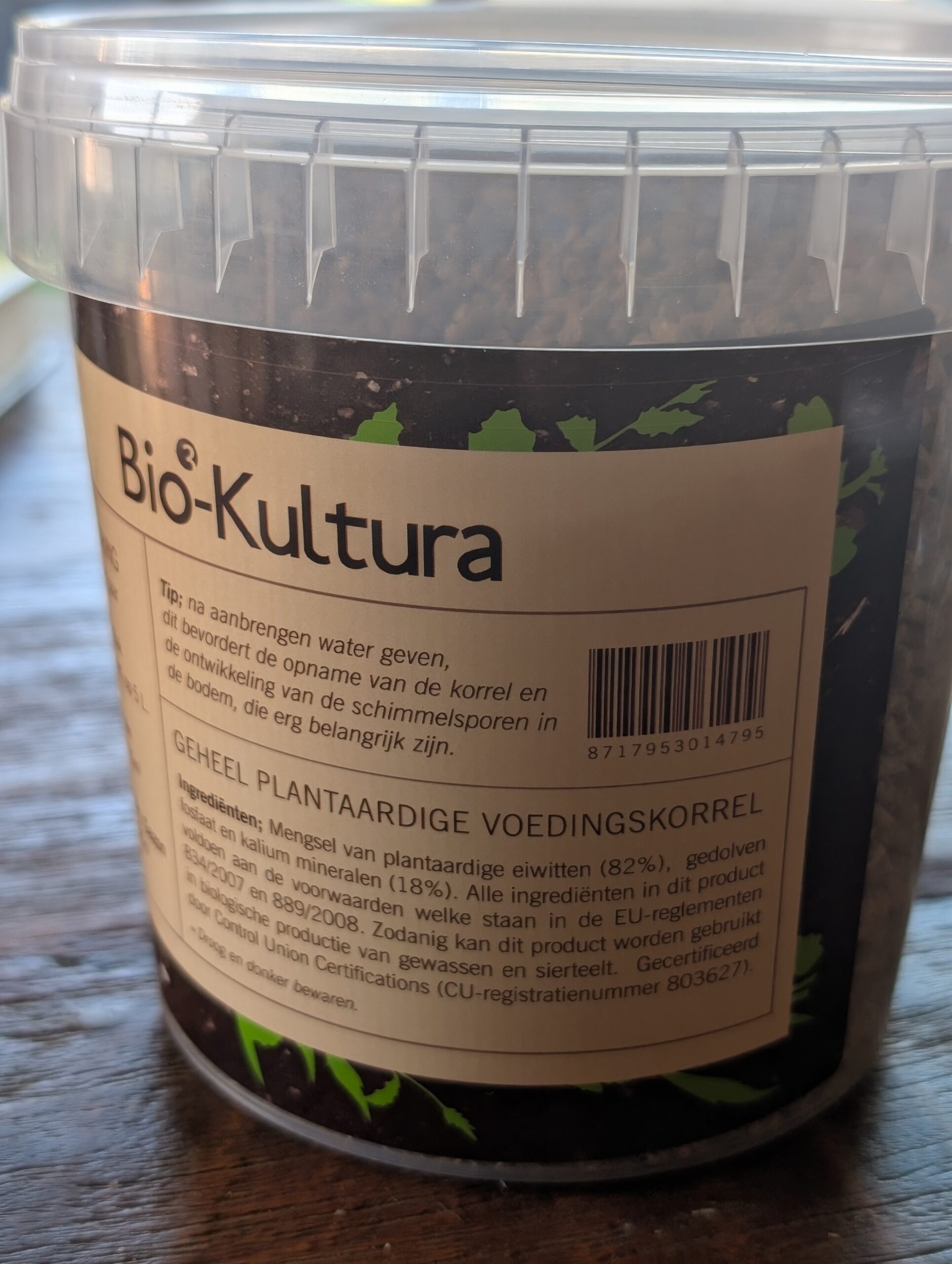 Plantaardige voedingskorrel (potplanten)